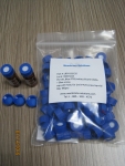 Nắp vặn màu xanh Blue PTFE/Red silicone septa – không rãnh LBSV102CSS Membrane Solution